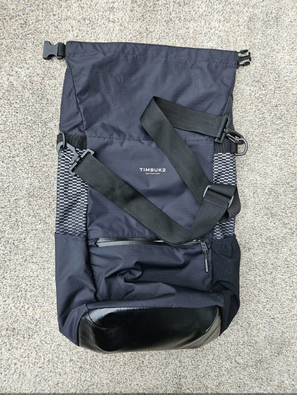 Timbuk2 Lightweight Pannier Bag Jet Black Commuter Messenger Backpack Waterproof